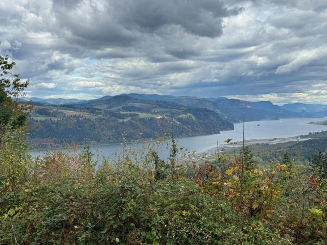 River and mountain landscape, view 1